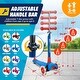 preview thumbnail 2 of 60, Outdoor Cruiser 3-Wheel Kids Scooter – with Lean-to-Steer Technology, Led Lighted Wheel, Girls Ages 3-8, Blue and Red