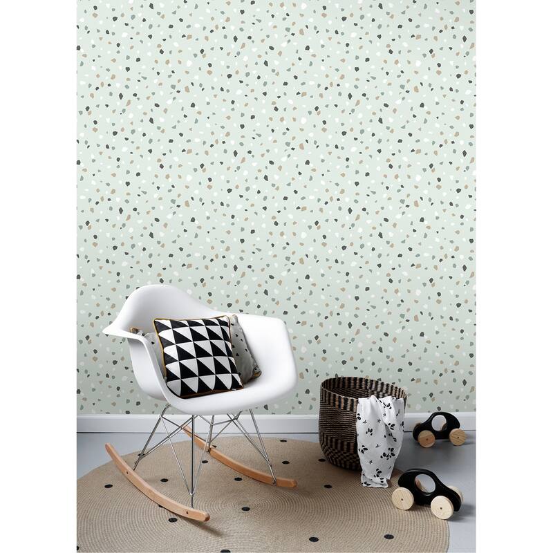Chesapeake Ona Mint Terrazzo Wallpaper - 20.9 x 396 x 0.025