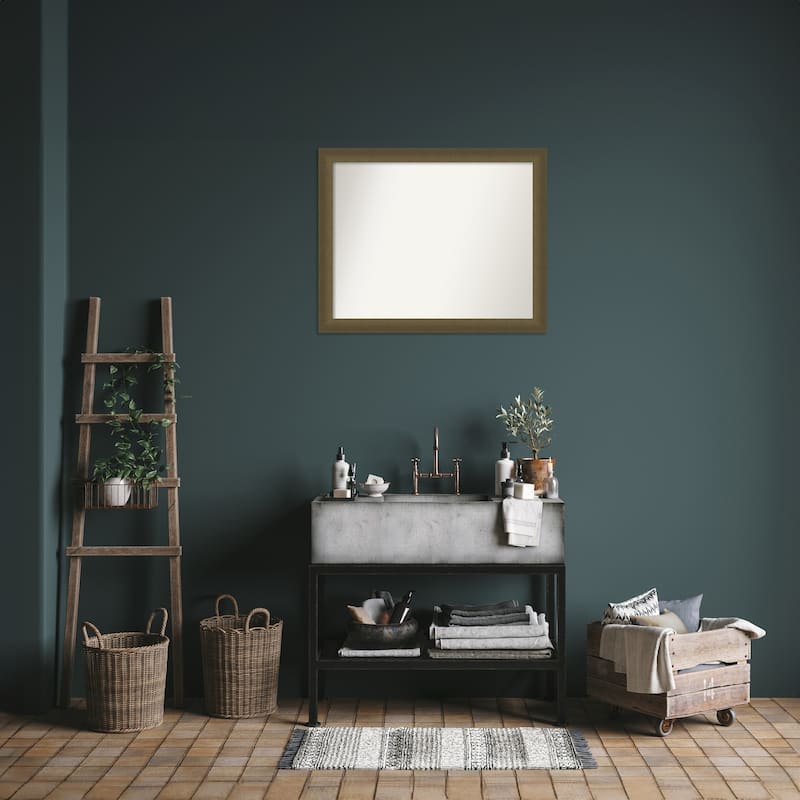 Blaine Narrow Non-Beveled Framed Bathroom Vanity Wall Mirror