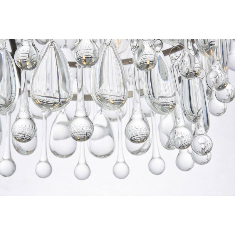 Sylvia Crystal/ Metal Tiered Flush Mount - 15 Inch