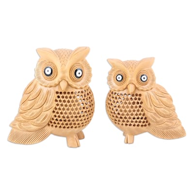 Novica Handmade Inner Wisdom Wood Sculpture (Set Of 2)