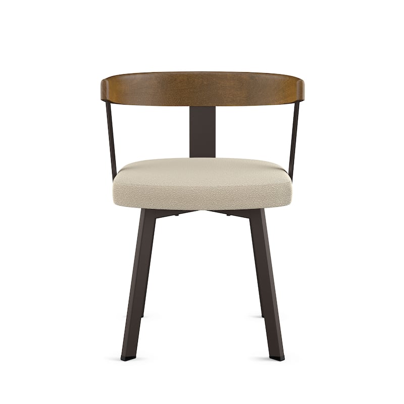 Amisco Lars Dining Chair with Wooden Backrest and Armrests