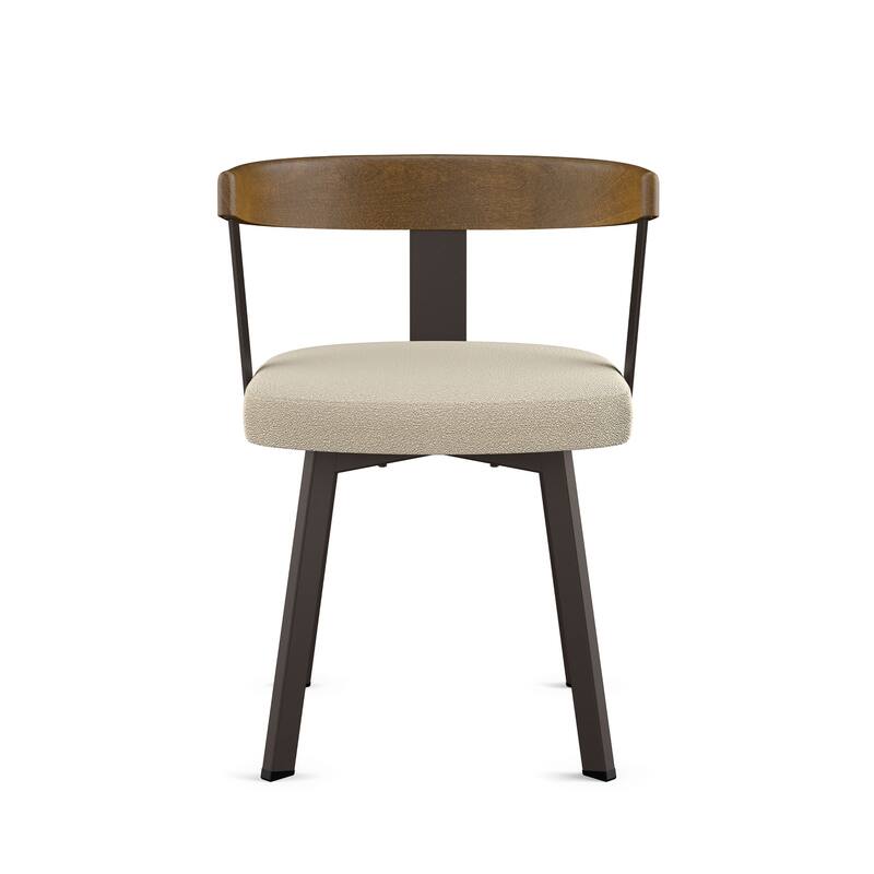 Amisco Lars Dining Chair with Wooden Backrest and Armrests