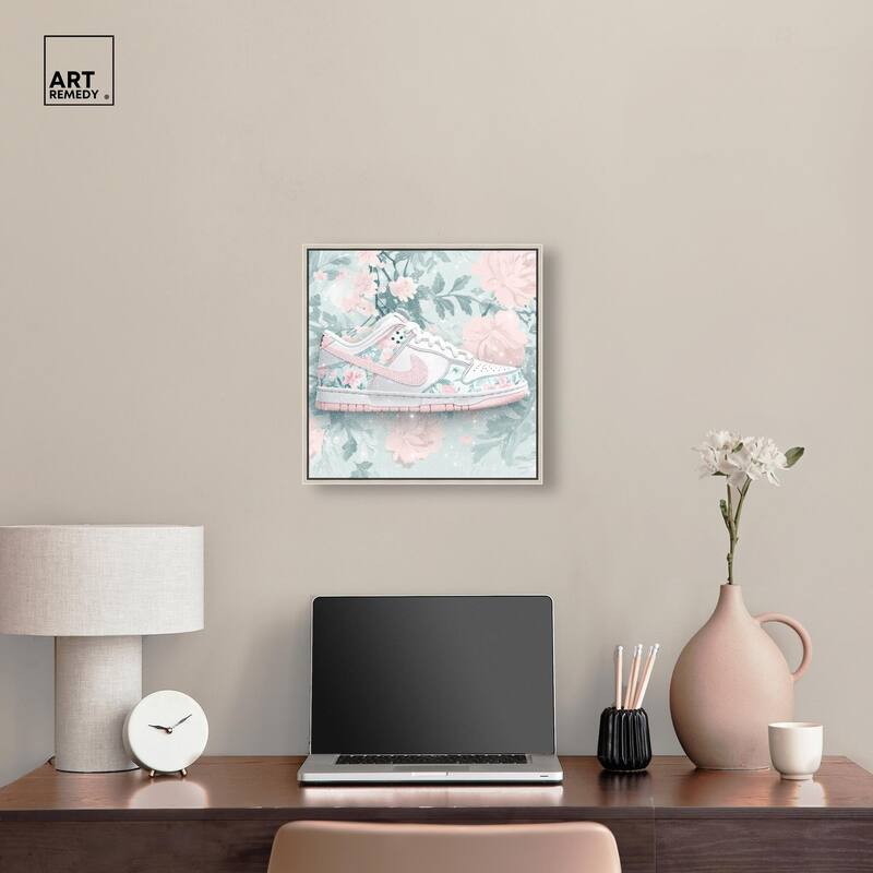 Dainty Floral Sneaker Canvas by Art Remedy