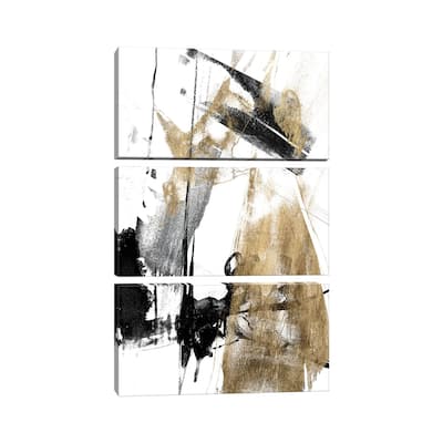 iCanvas "Glam & Black II" by Jennifer Goldberger 3-Piece Canvas Wall Art Set