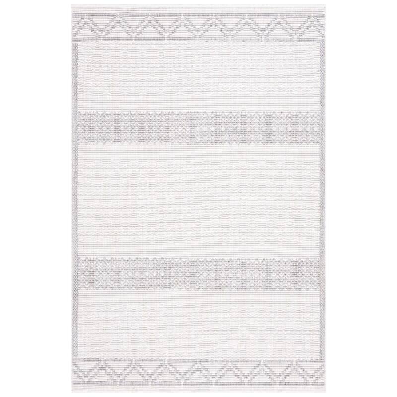 Martha Stewart Serenity Riin Contemporary Rug - 4' x 6' - Ivory/Grey