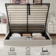 preview thumbnail 3 of 87, Modern Minimalist Upholstered Storage Bed with Lift-Up Platform