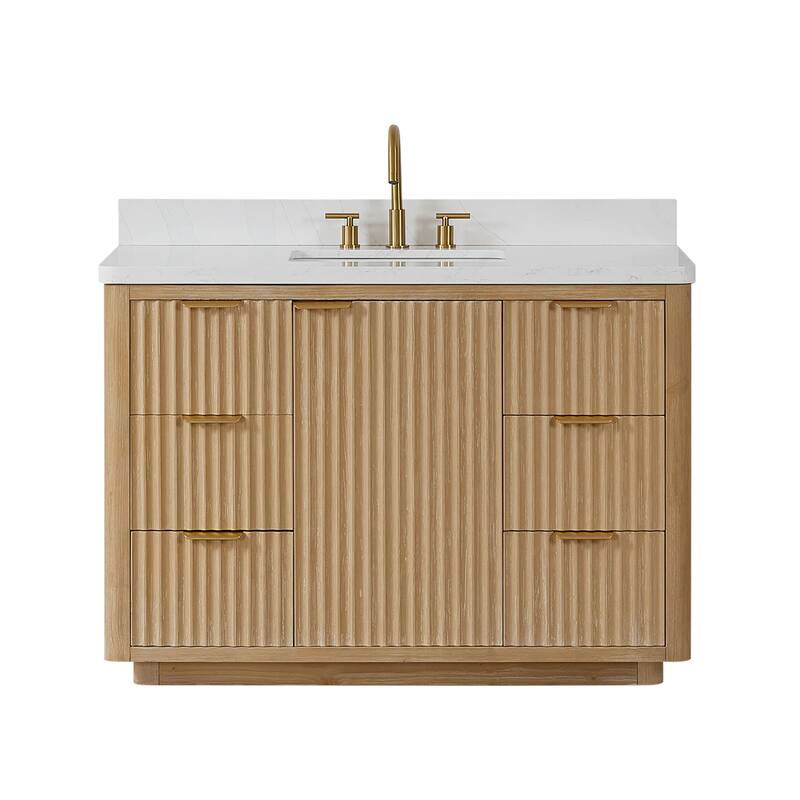 Cadiz Bath Vanity with Composite Stone Top without Mirror