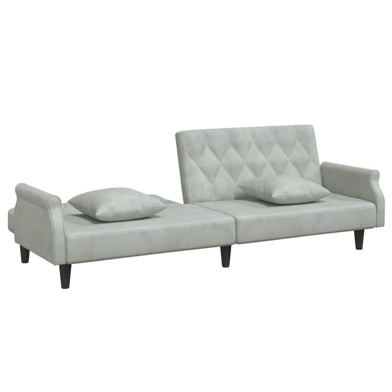 vidaXL Sleeper Sofa with Armrests Velvet Couch Sofa Bed Recliner Loveseat - 85" x 35" x 27.6"