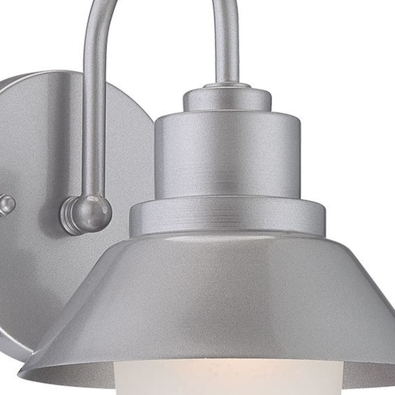 Steel Outdoor Wall Light with Frosted Glass Hardwired LED - 7.5” x 6” x 9” (D x W x H)