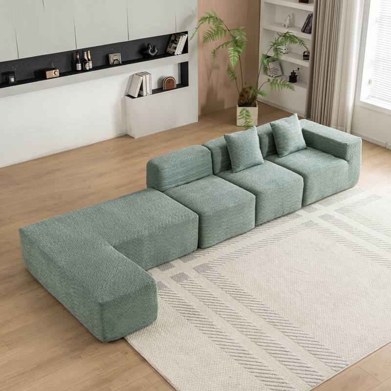 116.5" Versatile 4-Seater Sectional Sofa