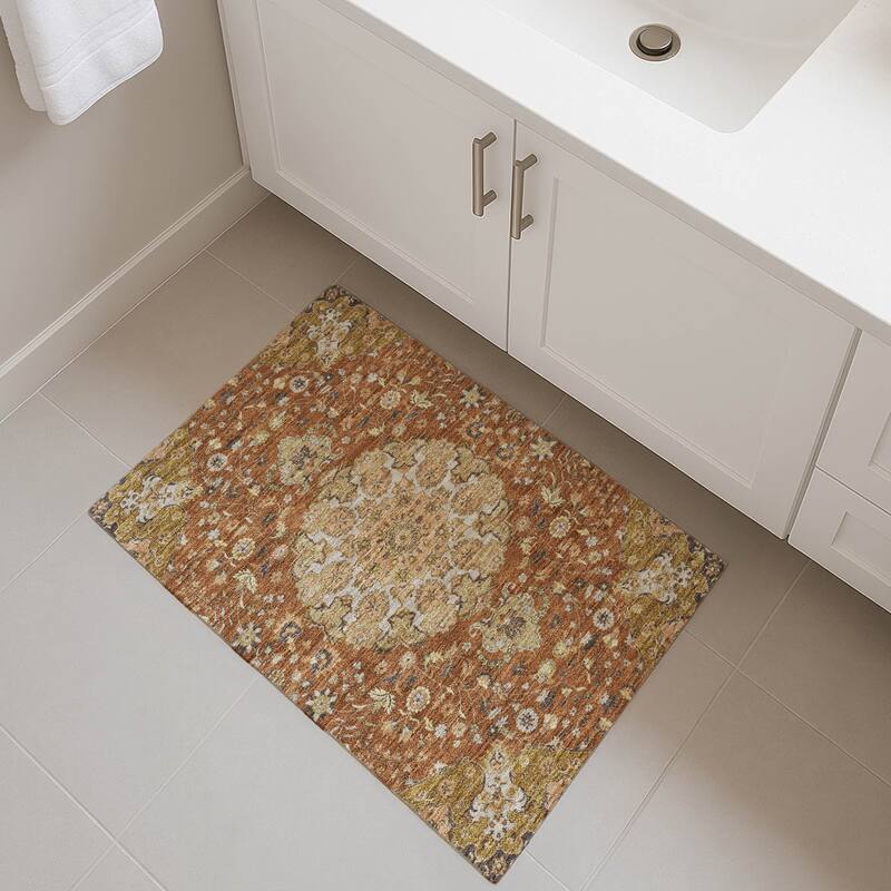 Machine Washable Indoor/ Outdoor Global Eckley Chantille Rug