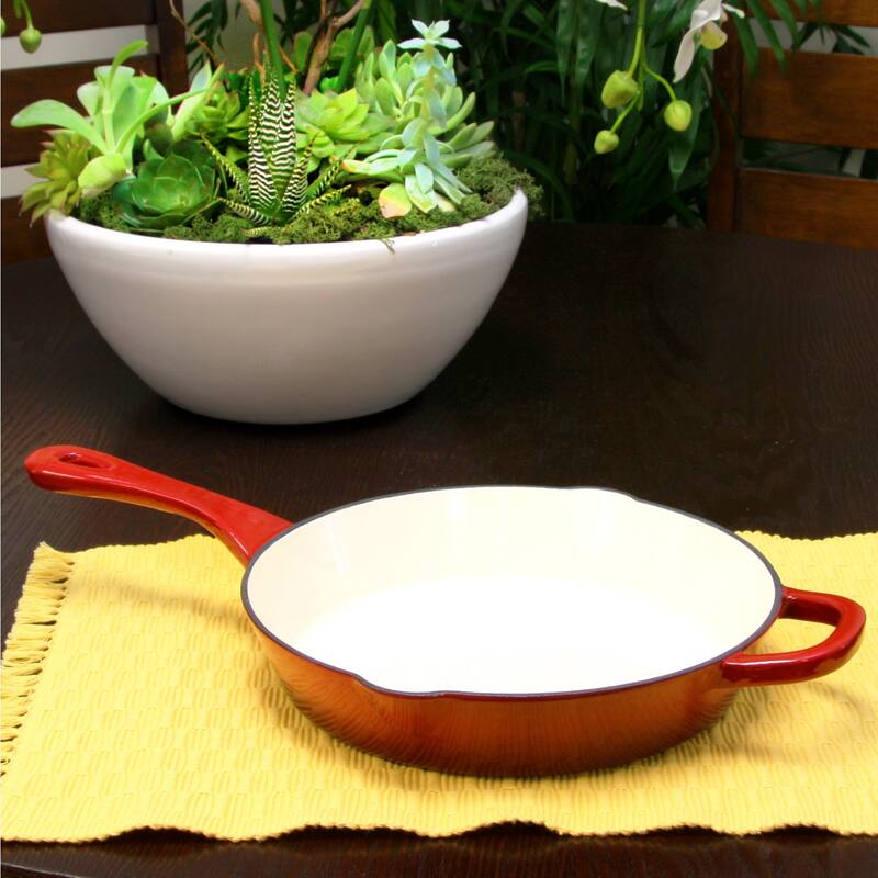 Crock Pot Artisan Enameled Cast Iron Round Skillet