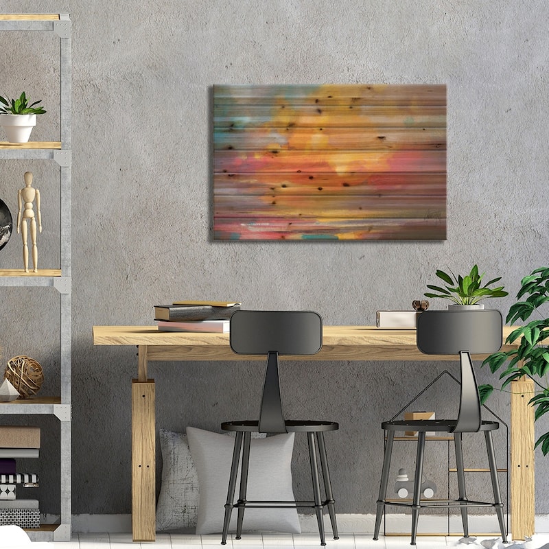 Sunset Print On Wood by Scott Naismith - Multi-Color