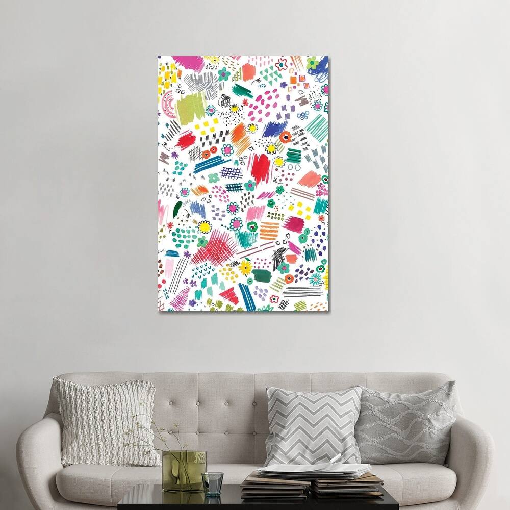 iCanvas "Kids Cute Scribbles" by Ninola Design Canvas Print