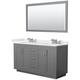 Option Dark Gray / White Quartz Top / Brushed Nickel