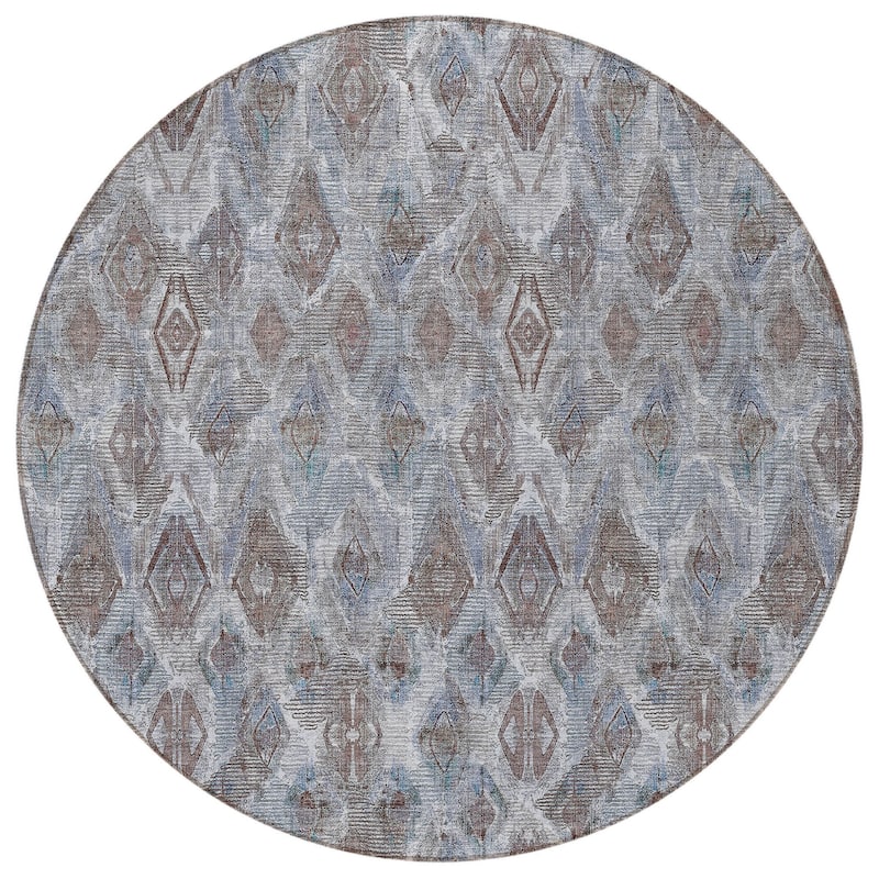 HomeRoots Geometric Traditional Rectangle Outdoor Rug