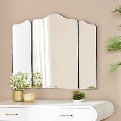 Peeler Modern Glam Foldable 3-Panel Vanity Mirror by Christopher Knight Home - 25.50" H x 29.50" W x 0.60" D