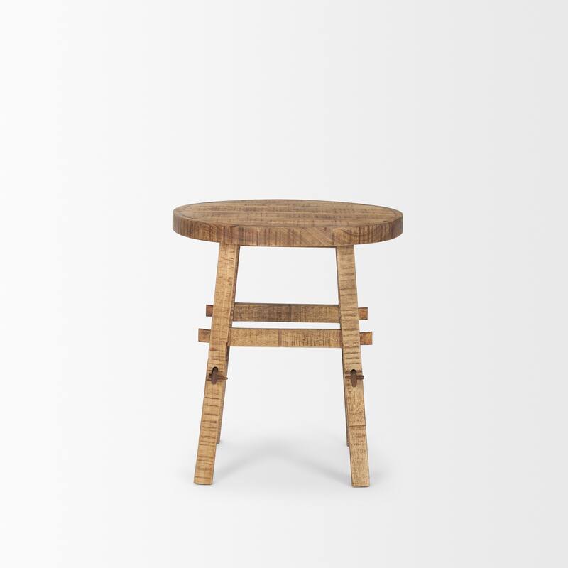 HomeRoots 23" Brown Distressed Solid Wood End Table - 20' X '22.5' X '20
