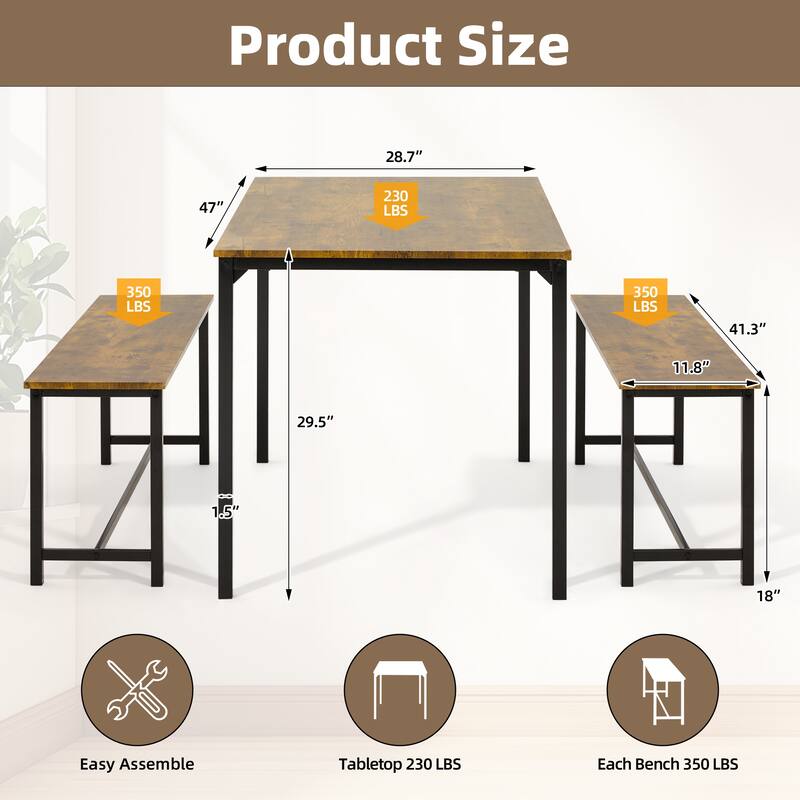 Space-Saving Dining Table Set,Ideal for Small Spaces - Featuring a Stylish Faux Marble or Wood Grain Table with Modern Chairs