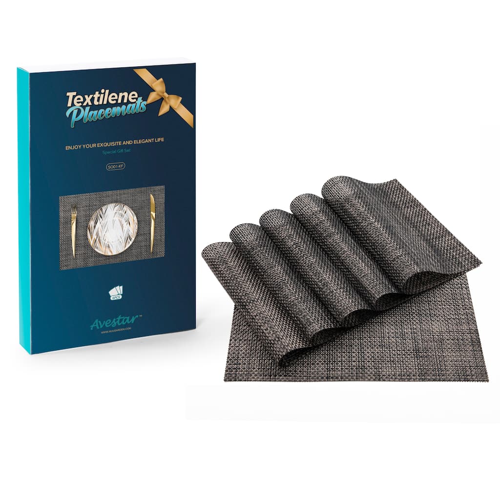 AVESTAR Coffee Place Mat, 6-Piece Gift Set