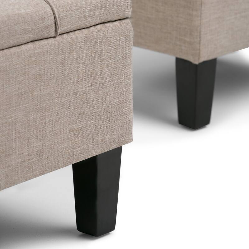WYNDENHALL Lancaster 44 inch Wide Contemporary Rectangle Storage Ottoman