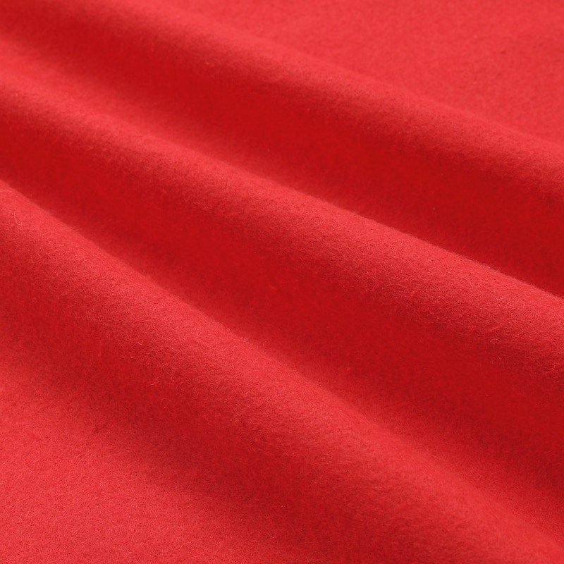 Glitzhome 42"/48"D Red & White Felt Classic Christmas Tree Skirts