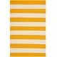 preview thumbnail 75 of 153, SAFAVIEH Handmade Montauk Caspian Stripe Cotton Flatweave Rug 2'3" x 5' - Yellow/Ivory - Rectangle