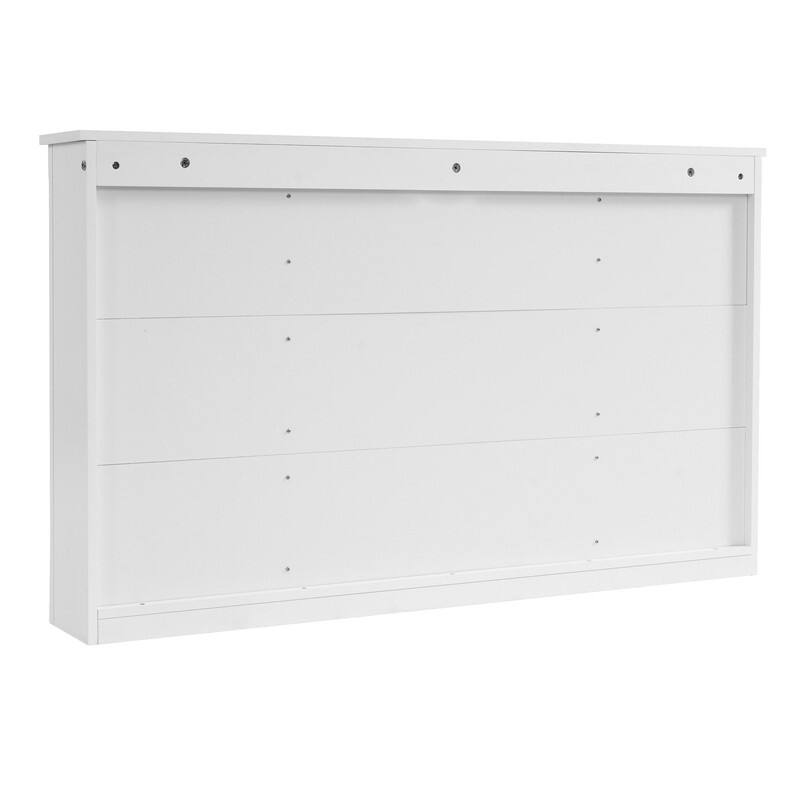 47-Inch Bathroom Mirror Cabinet with Storage, Adjustable Shelf, Open Shelves