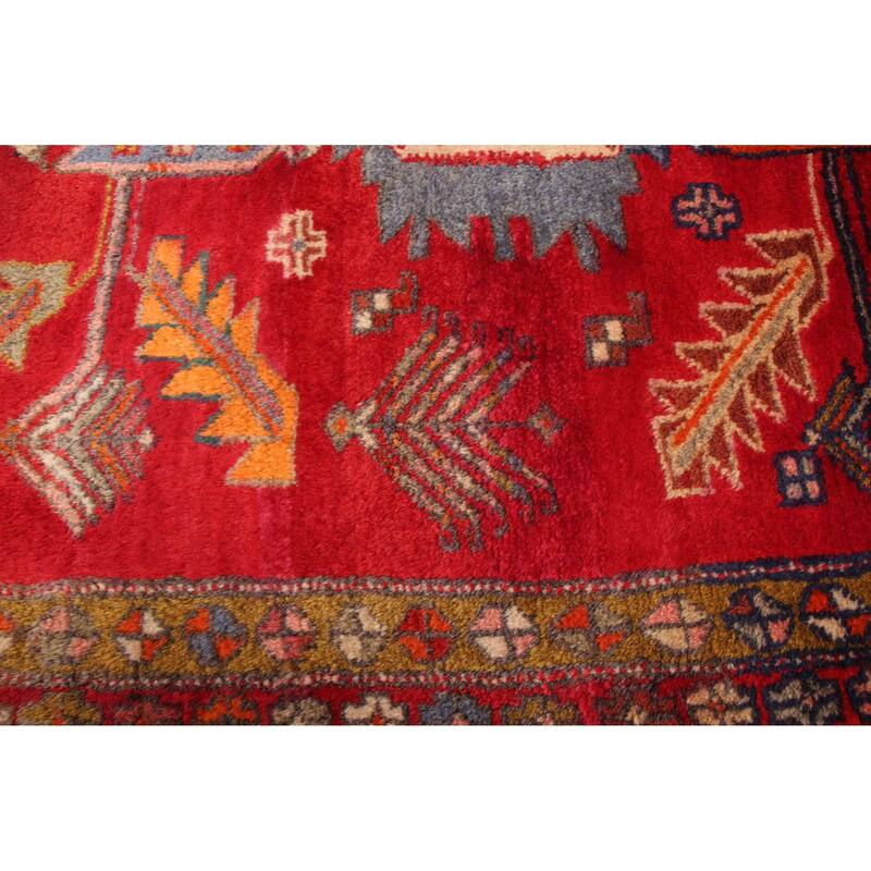 ECARPETGALLERY Hand-knotted Konya Anatolian Red Wool Rug - 4'11 x 11'1