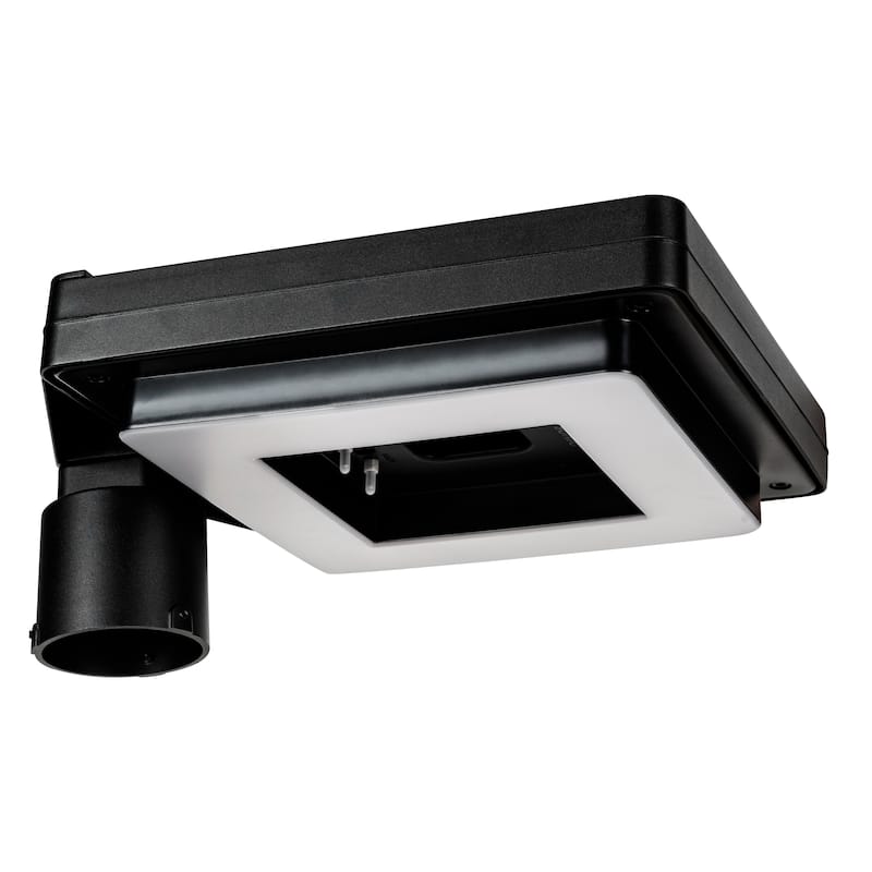 Contemporary Square Black Aluminum 3-Color Solar Post Light (Head Only)