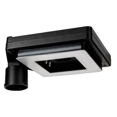 Contemporary Square Black Aluminum 3-Color Solar Post Light (Head Only)
