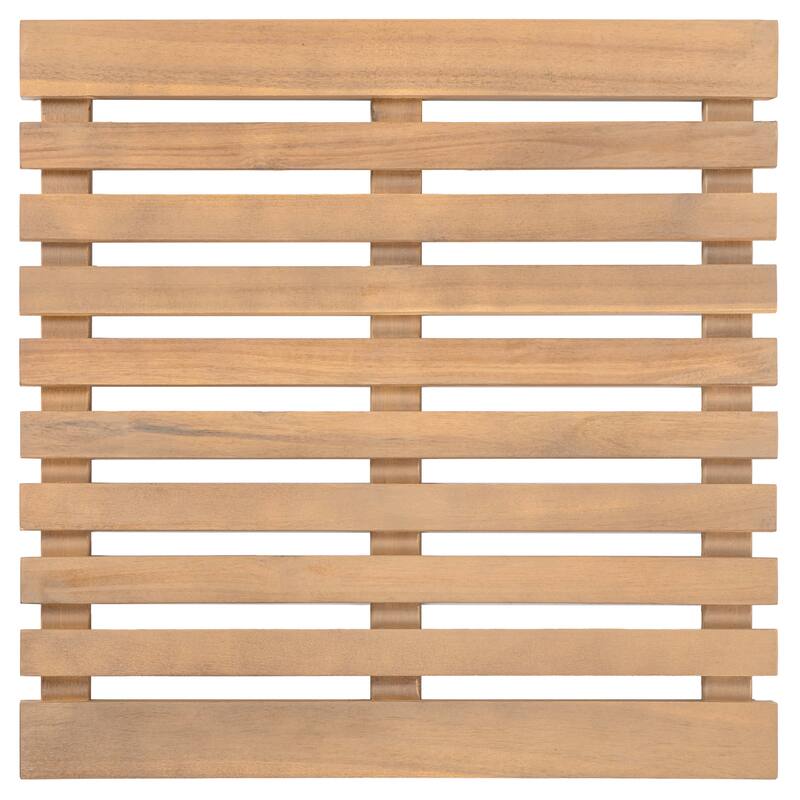 Paige Acacia Wood Slat Natural Indoor/Outdoor Shower Mat