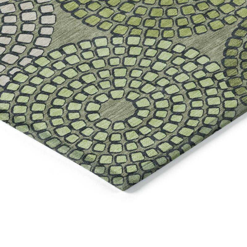 HomeRoots Geometric Transitional Rectangle Outdoor Rug