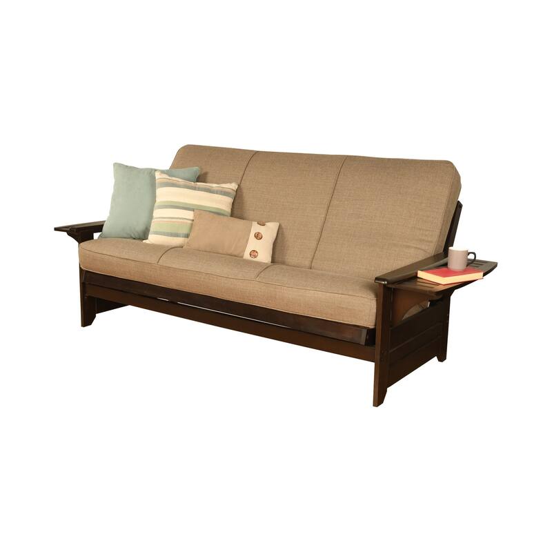 Copper Grove Dixie Espresso Full-size Futon Set with Bonded Leather Innerspring Mattress