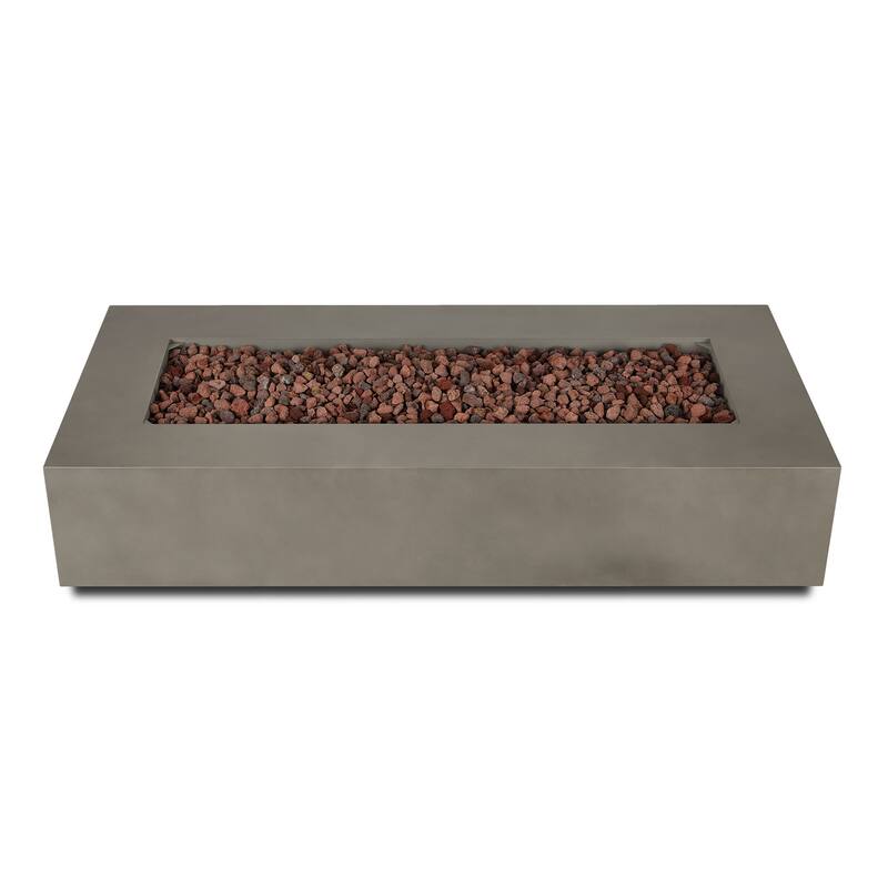 Aegean 70" LP Rectangle Fire Table w/NG Conversion in Mist Gray by Real Flame