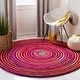 preview thumbnail 1 of 13, SAFAVIEH Handmade Nantucket Ilvi Contemporary Cotton Rug 8' Round - Multi - Round