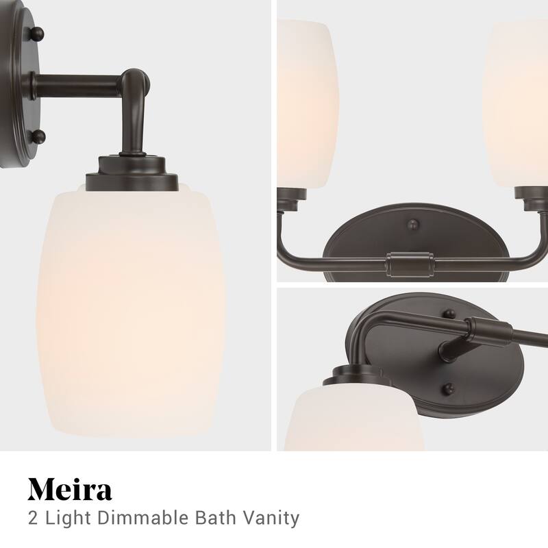 Brio Lighting Meira 2-Light Dimmable Bathroom Vanity Light