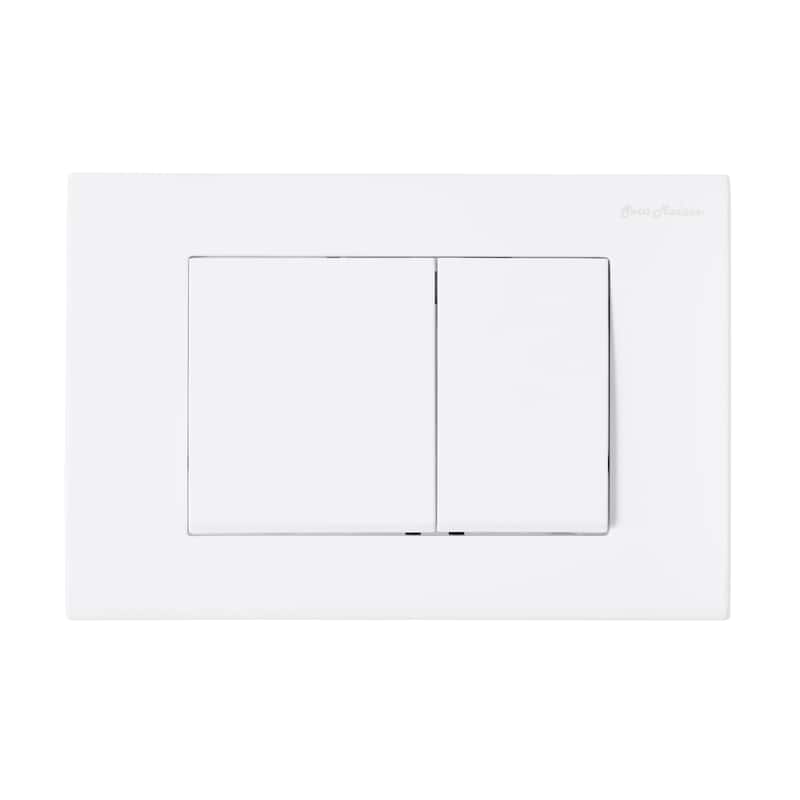 Swiss Madison Wall Mount Toilet Actuator Flush Push button Plate - Matte White
