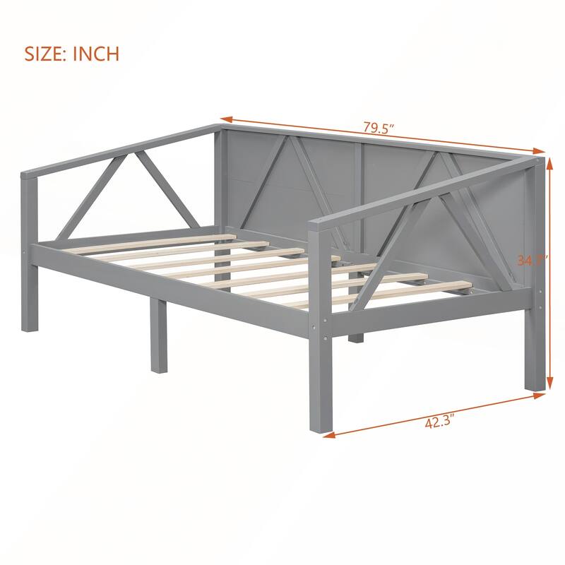 Twin size Elegant MultiFunctional Daybed with Sturdy Storage Space