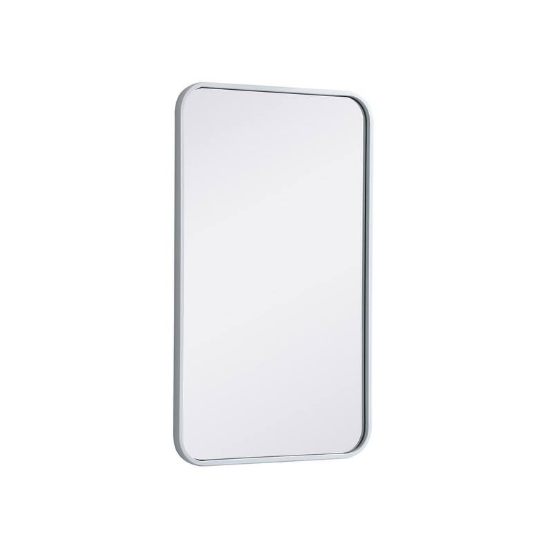 Ezra Soft Corner Metal Rectangular Mirror