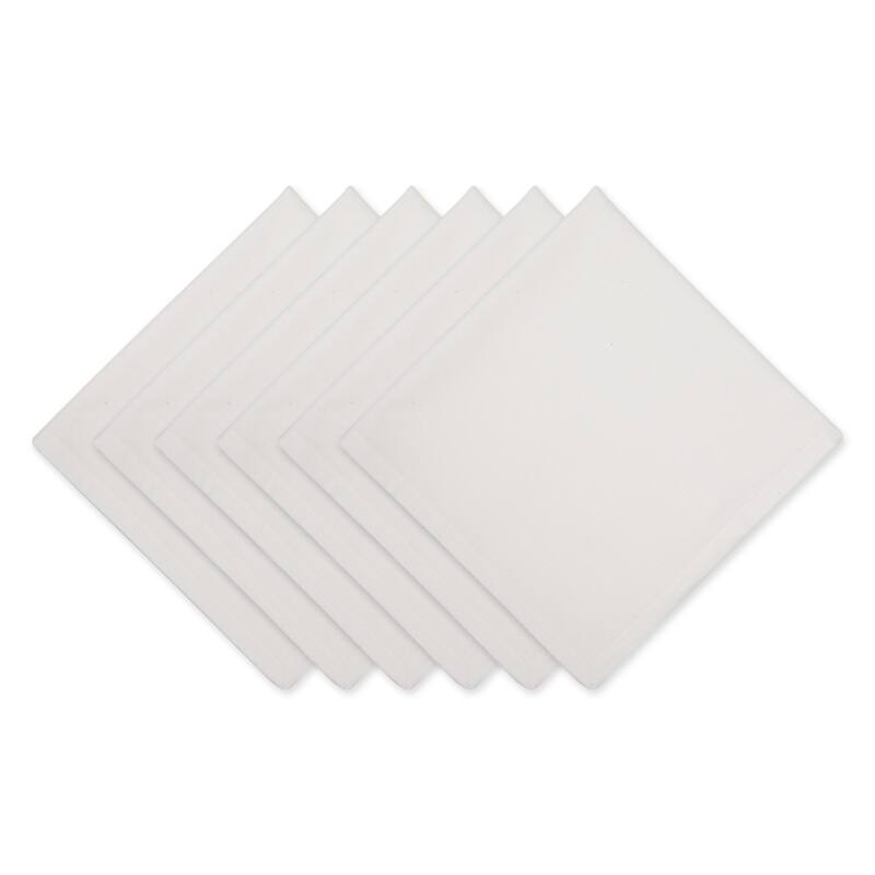 DII Solid Cotton Napkin Set/6 - Off-White