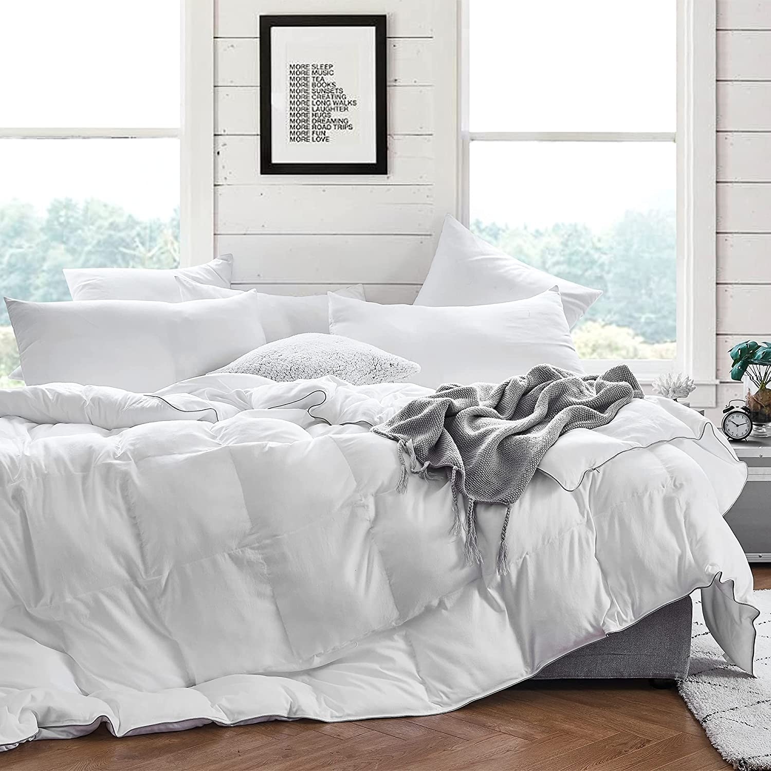 Snorze® Cloud Comforter Set - Coma Inducer® Oversized Bedding in White