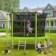 preview thumbnail 14 of 22, 10ft Round Outdoor Trampoline with Safety Enclosure Net and Ladder Kids - 120"