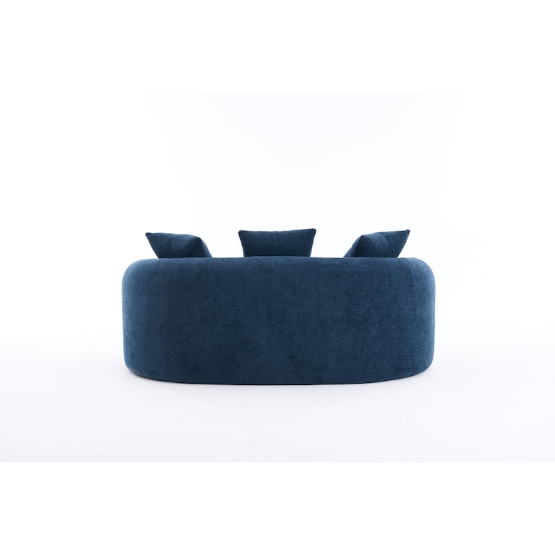 65" Classic 2-Seater Fabric Sofa with Memory Foam & 3 Pillows