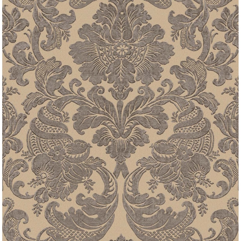 Seabrook Designs Kanta Damask Unpasted Wallpaper - 20.5 in. W x 33 ft. L