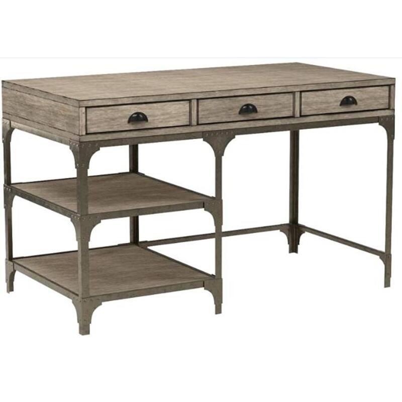 CUSchoice Weathered Oak & Antique Silver Writing Desk On Sale Bed
