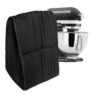 Solid Black Appliance Cover with Pockets, Appliance Not Included