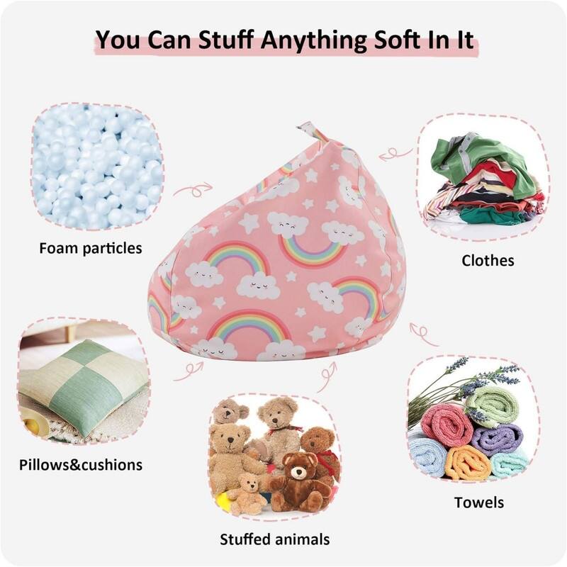 Bean Bag Chair Cover for Organizing Toys