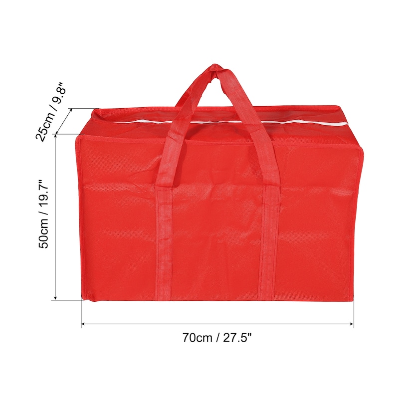 Closet Storage Bags, 2Pcs 27.5" L Waterproof Blankets Organizer Bag - Red